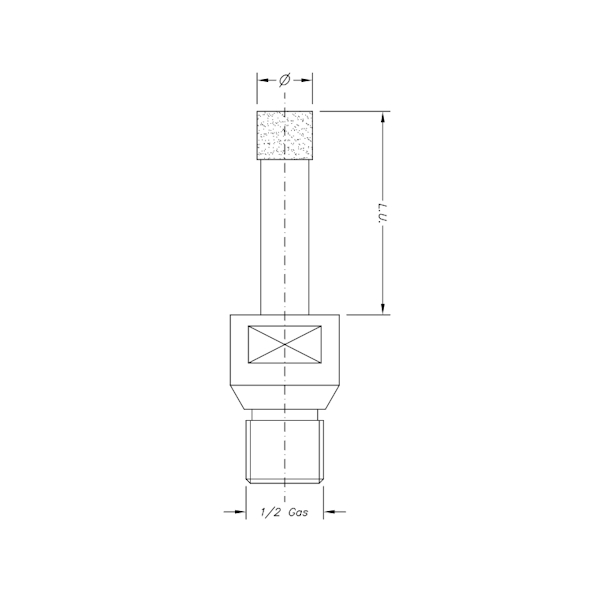 SC02072 SINTERED FOR BLIND HOLES Ø8 ½" Gas