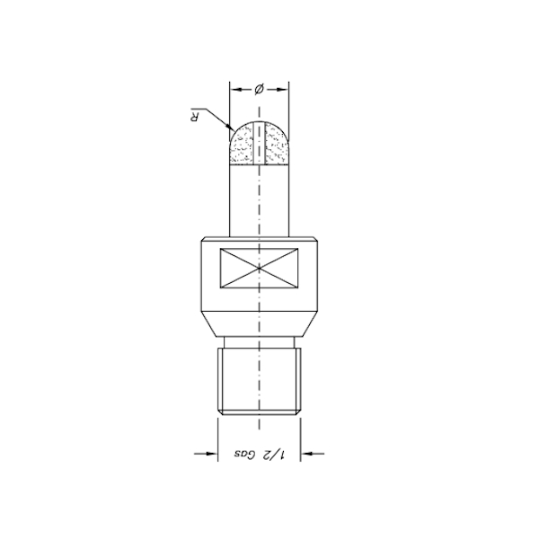 SC04076 GROOVING BIT Ø16 r8 - SINTERED ½" Gas Cleaner Position 3