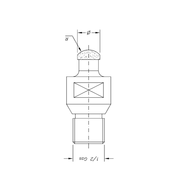 SC04027 GROOVING BIT Ø20 r10 - SINTERED ½" Gas - Position 2