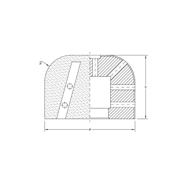 SC05004 ELECTROPLATED #100/120 - Ø85 - H60 - R25mm Bore 35 - Position 2