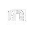 SC05004 ELECTROPLATED #100/120 - Ø85 - H60 - R25mm Bore 35 - Position 2