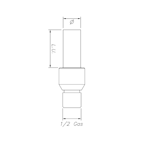 SC01334 BLUE LINE (DEKTON) H40 ½" Gas