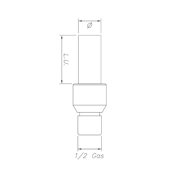 SCS01007 SHS RED LINE UNIVERSAL H50 ½" Gas