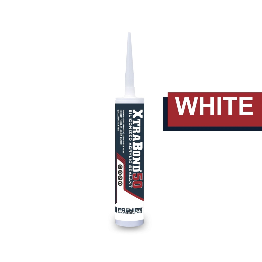 XtraBond50 Siliconized Acrylic Sealant - White