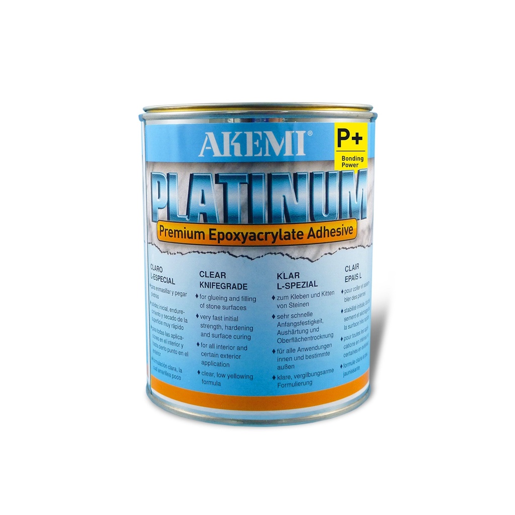 Akemi Platinum 4.0 P+ Knife-Grade - Transparent-Opaque Epoxyacrylate Adhesive (Quart)