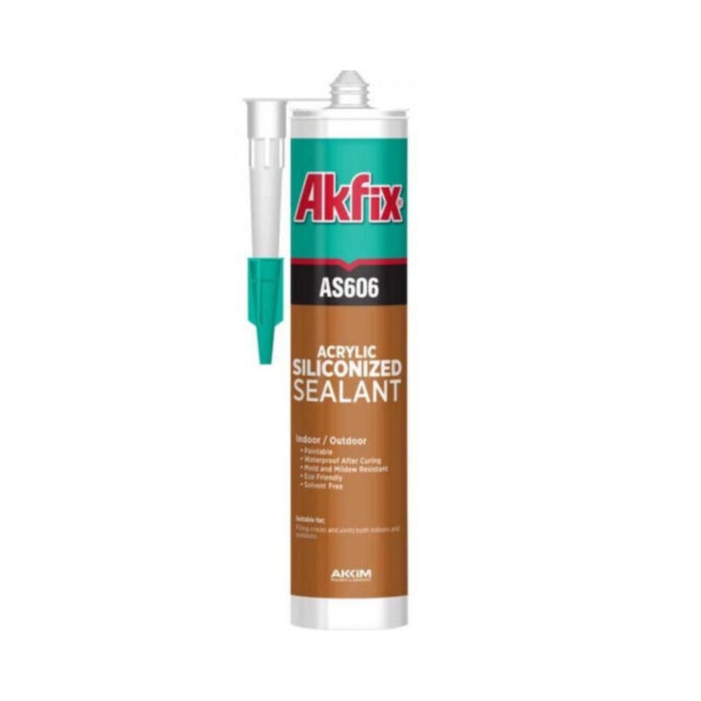 Akfix AS606 White Acrylic Siliconized Caulkin Sealant