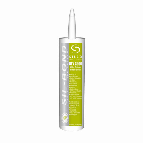 Mildew Resistant Silicone Sealant - Trans White RTV 3500