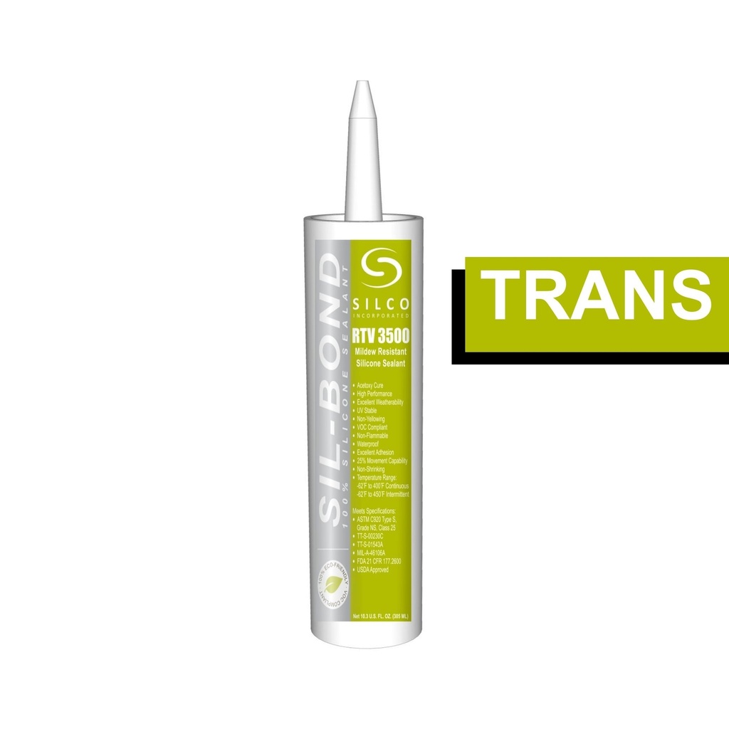 Silco RTV 3500 Silicone Sealant - TRANS WHITE