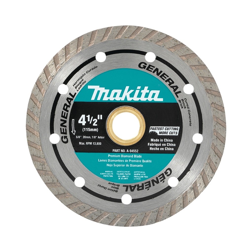 (DISCONTINUED) MAKITA A-94552 4-1/2" Turbo Diamond Blade for General Purpose