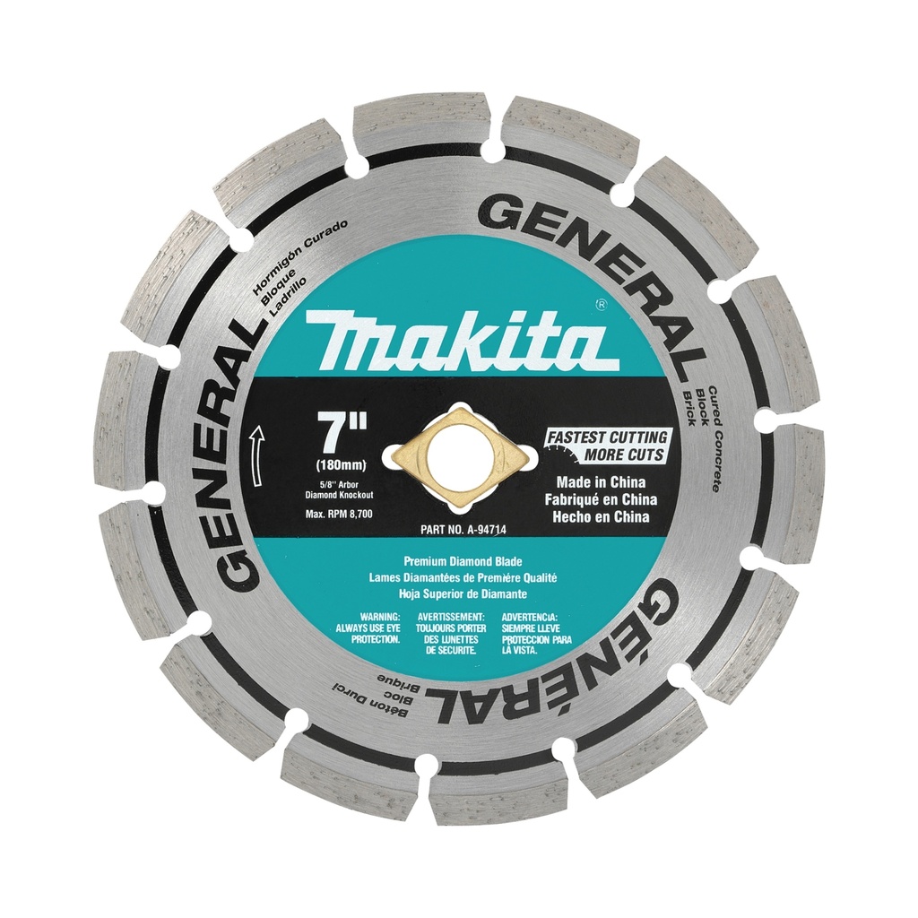 (DISCONTINUED) MAKITA A-94714 7" Segmented Diamond Blade for General Purpose