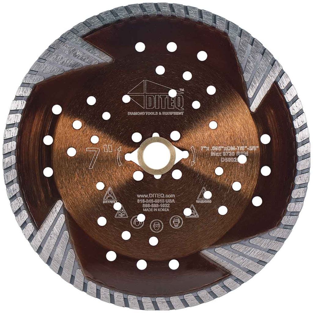 5" Side Segmented Turbo Blade - Stone Fire