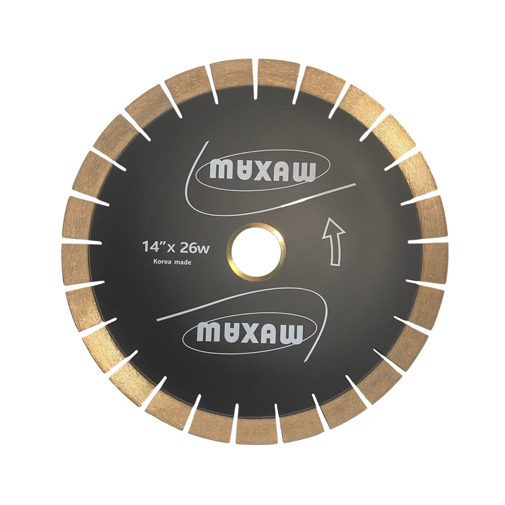 MAXAW Premium Quality Long Life 14" Bridge Saw Blade - 26mm Segments