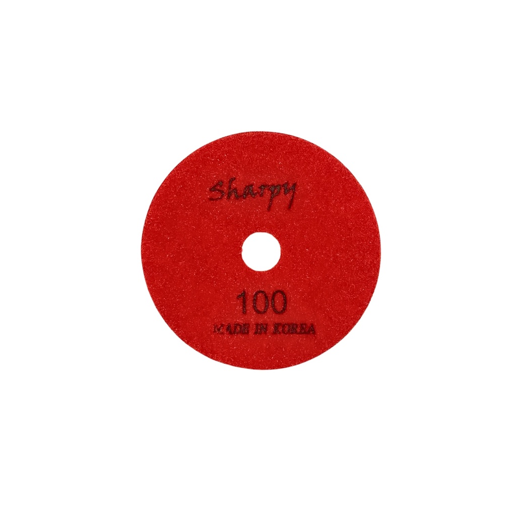 SHARPY 4" Dry Polishing Pad #100