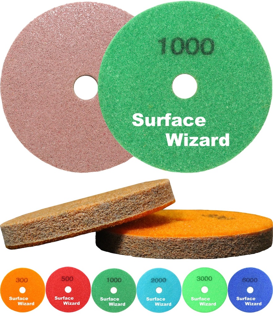 #500 - Wet Sponge Polishing Pad - Surface Wizard - Ocean Diamond