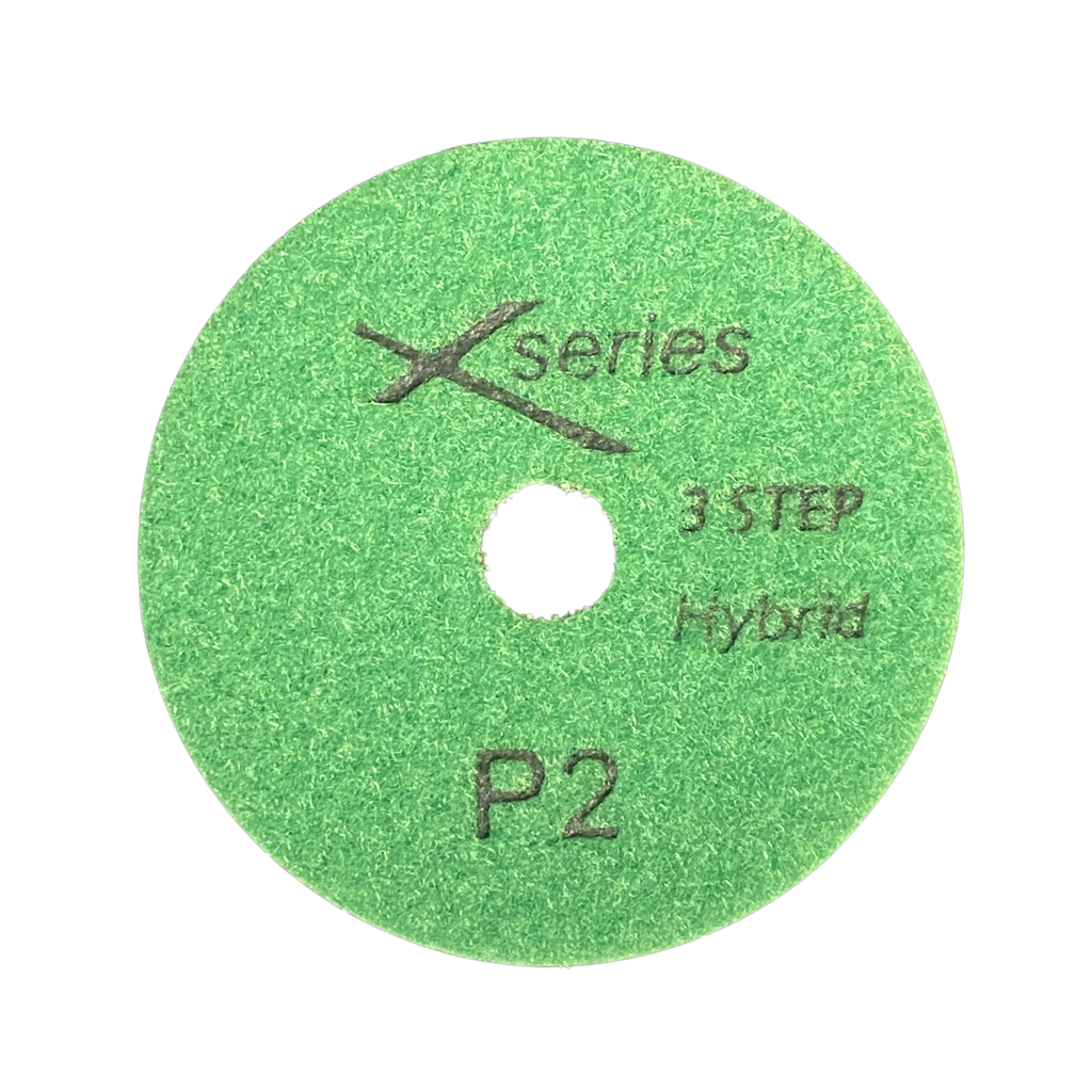 3 Step White Resin Hybrid Pads for Quartz & Granite - X Series - #2