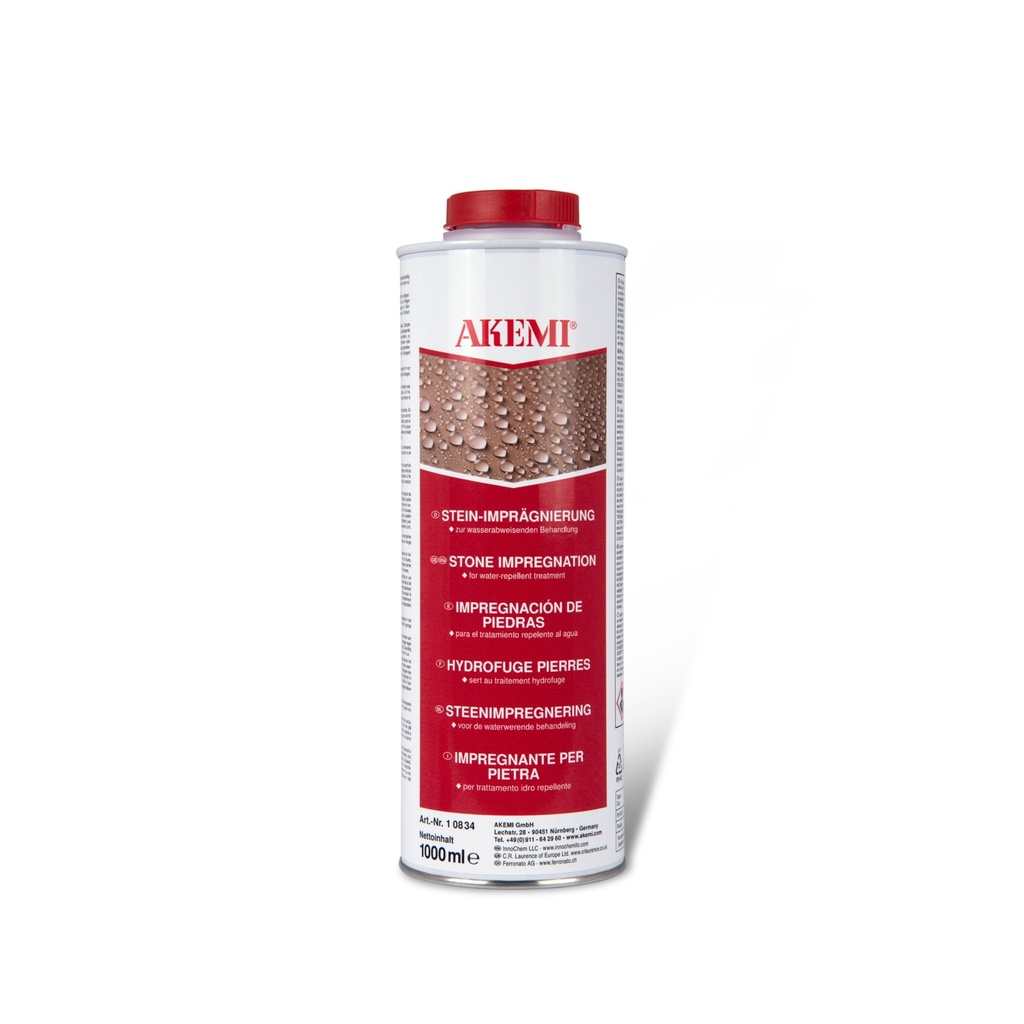 Akemi Stone Impregnation - Solvent-Based Silicone Protection (1 L, Water-Repellent)