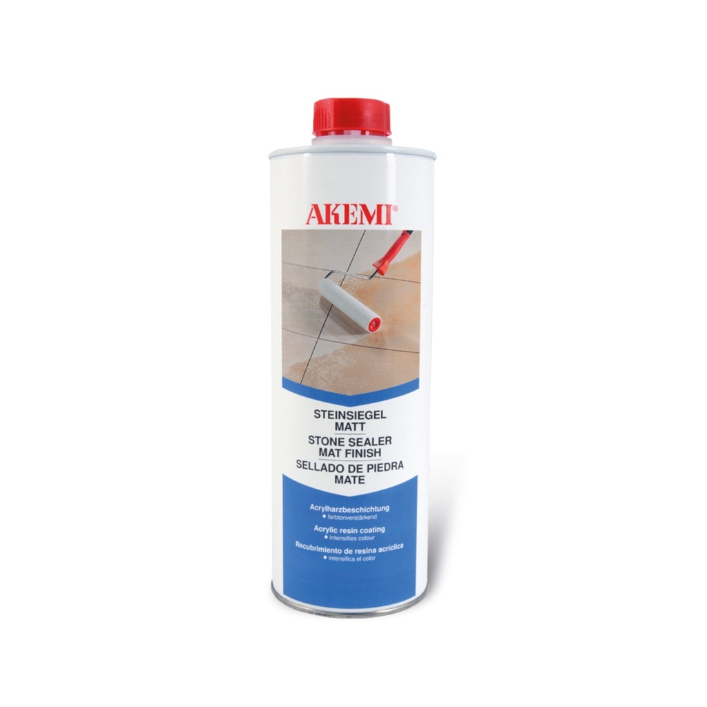 Akemi Stone Sealer Mat Finish - Solvent-Based Acrylic Sealer (1 L, Non-Yellowing)