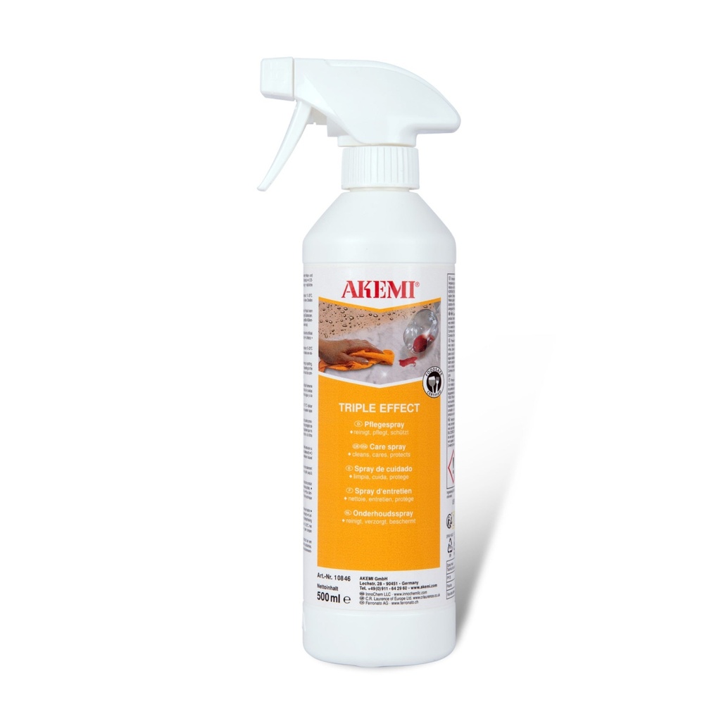 Akemi Triple Effect - Ready-to-Use Stone Care and Impregnation Spray (Food Safe, 500 mL)