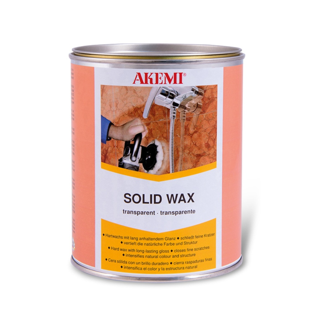 Akemi Solid Wax Transparent - Solvent-Based Polishing Agent for Stone (Quart)