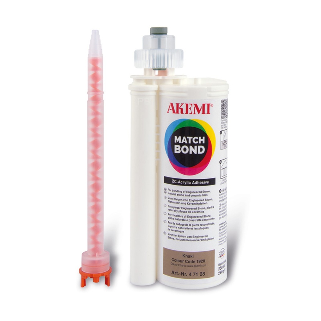 Akemi MATCH BOND - 1155 White Linen - Methacrylate Pre-Pigmented Cartridge Adhesive (250 mL)