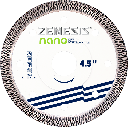 ZENESIS Nano Dry 4.5" Porcelain Blade -  Dry and Wet