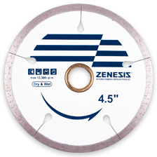 ZENESIS 4.5" Continuous Rim Porcelain Blade - Dry&Wet