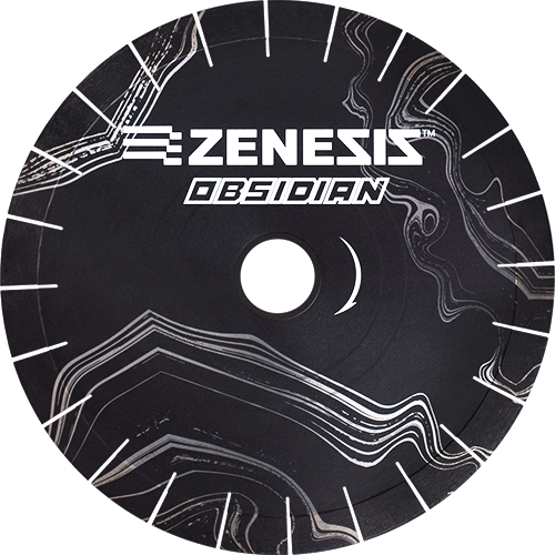 ZENESIS Obsidian Bridge Saw Blade - Advanced Patterned -14" - 25mm Segments - 50/60 Arbor