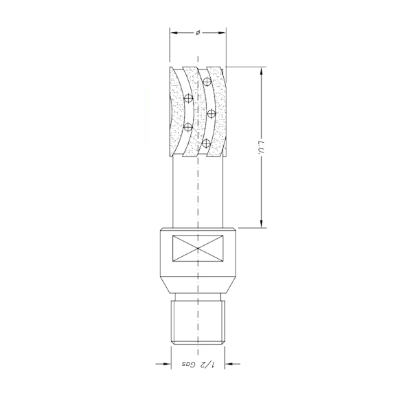 SC01039 INCREMENTAL BIT Ø28  -  H48 - L120 ½" Gas