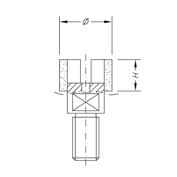 SC01020 INCREMENTAL CROWN WITH EXTENSION Ø20  -  M10 SINTERED M10