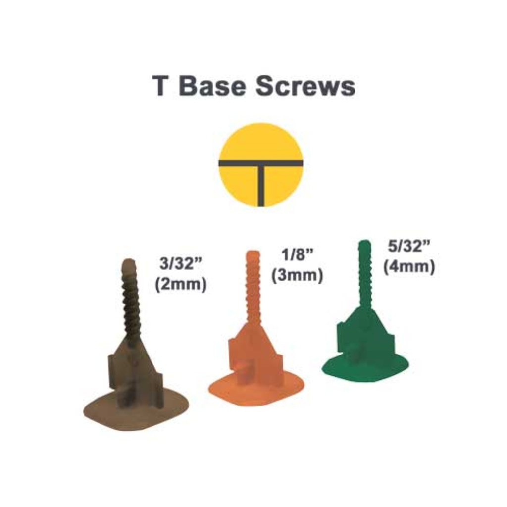 Alpha EZ Click EZCTB20BR 3/32" (2.0mm), T Joint Base Screw, Brown, 200pc.