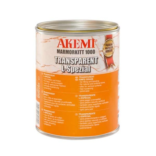 [10710] Akemi Marble Filler 1000 Transparent L-Special - Gel-Like Knife-Grade Polyester Filler (Quart)