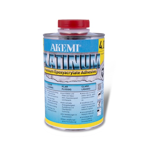 [12323] Akemi Platinum 4.0 P+ Flowing - Transparent-Opaque Epoxyacrylate Adhesive (Quart)