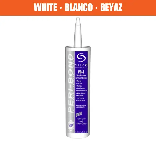 [PB3-W] Silco PB-3 Multi-Purpose Perimeter Sealant - White Caulk-in