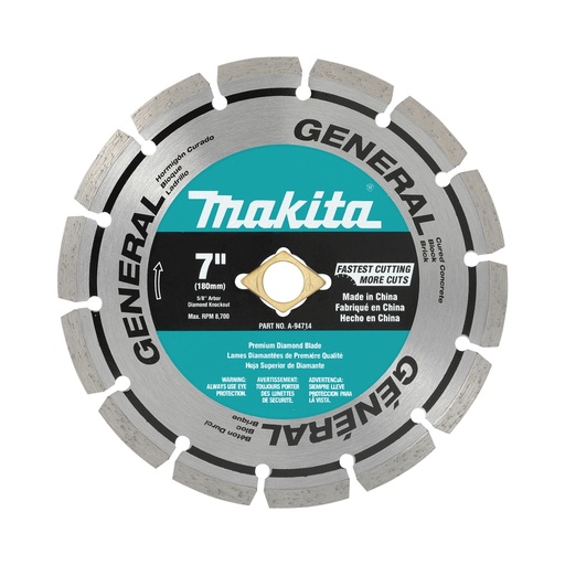 [A-94714] (DISCONTINUED) MAKITA A-94714 7" Segmented Diamond Blade for General Purpose