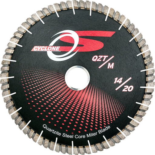 [SCQM1620] 16" Cyclone S Quartzite Steel Core Miter Blade 20.0mm W x 3.2mmt x 60-50mm