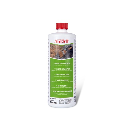 [10814] Akemi Rust Remover - Water-Based Acidic Cleaning Concentrate (1 L, Free of Hydrochloric Acid)