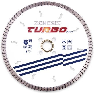 [ZRG10S0610CR] Zenesis 6" Turbo Blade for Granite & Engineered Stone - Dry/Wet