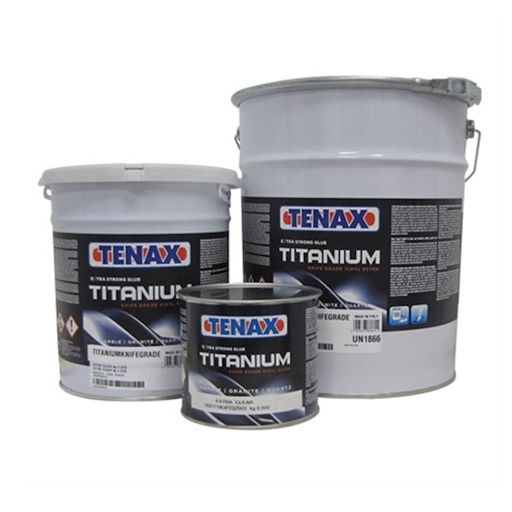 [1CAA00BOO4] Tenax Titanium Transparent Knife Grade Vinylester Glue - 1 Gallon