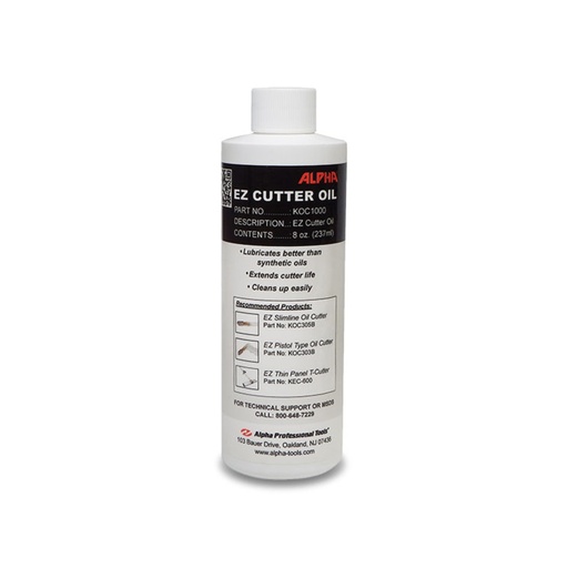 [KOC1000] Alpha® EZ Cutter Oil - 8oz. (237ml) for EZ Tile Cutter Lubrication