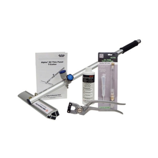 [5480-1700] Alpha® EZ Thin Cutter Starter Kit (inc. 24" T-Cutter, Slimline Cutter, Plier & Oil)