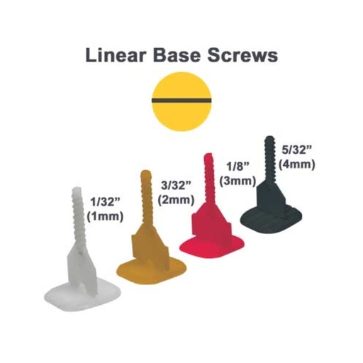 [EZCLB20YW] Alpha EZ Click EZCLB20YW 3/32" (2.0mm), Linear Joint Base Screw, Yellow, 200 pc.